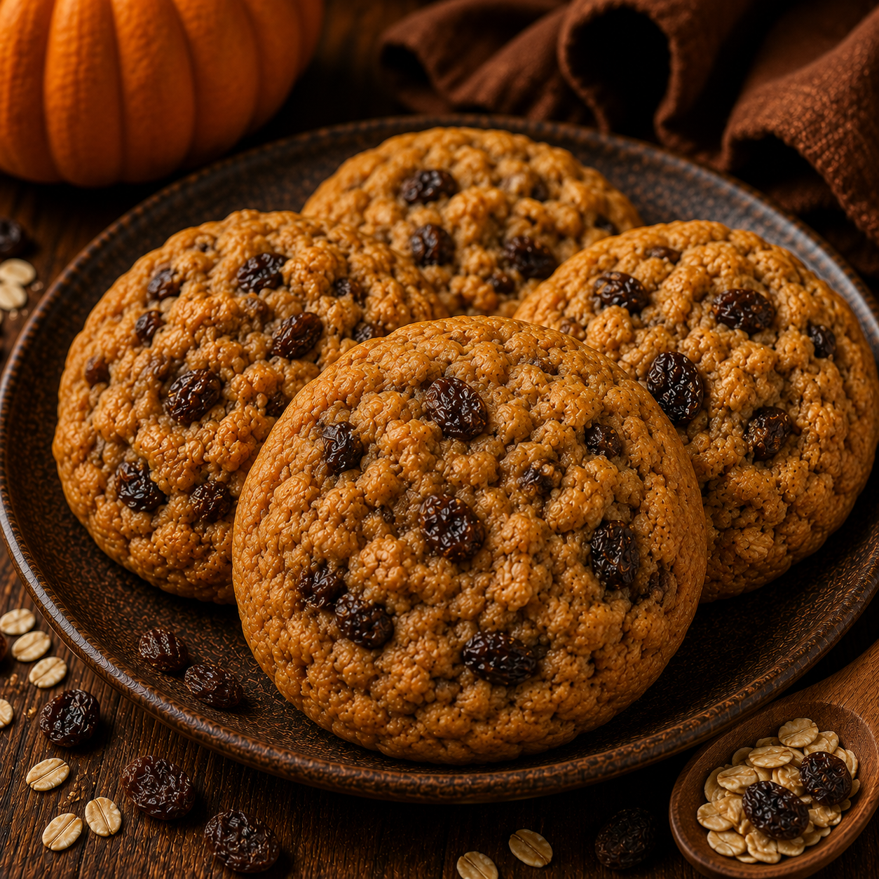 Pumpkin Oatmeal Raisin Cookie